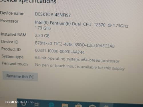 HP G700 - 2.5GB Ram - 500GB HDD - Windows10 Pro PLEASE READ