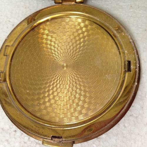 COMPACT Powder -  PYGMALION - decorative NEEDLE POINT TOP - England