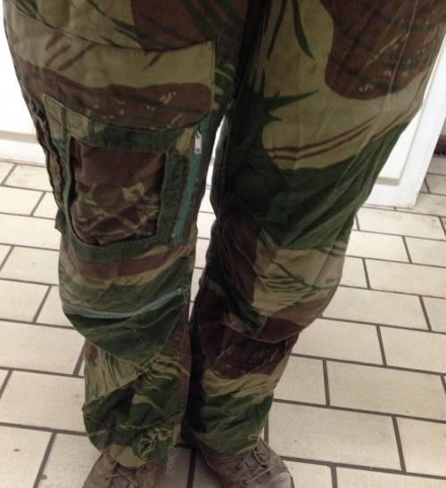 RHODESIA AIRFORCE FLIGHT SUIT COMPLETE*ZIPS+POCKETS tear pants legs bottom*