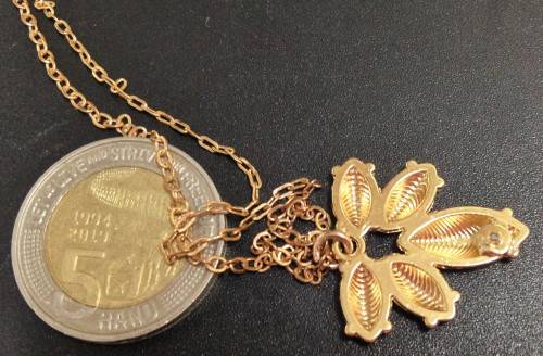 NECKLACE  + chain gold Tone METAL fashion jewelry modern new