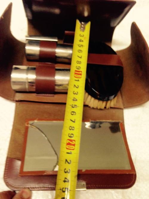 Mens Travel case brush Mirror Comtainers Tooth Brush