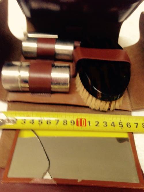 Mens Travel case brush Mirror Comtainers Tooth Brush