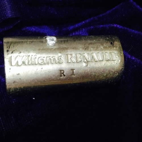 Rare* Novelty *Car Shape Lighter Holder RENAULT silver tone