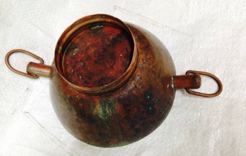 *EXCEPTIONAL****COPPER BOWL seeFab HANDLES -Patenta excellent *GREAT COUNTRY HOME DECOR*L@@KatBuyNow