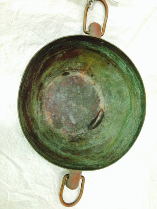 *EXCEPTIONAL****COPPER BOWL seeFab HANDLES -Patenta excellent *GREAT COUNTRY HOME DECOR*L@@KatBuyNow