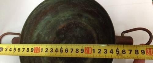 *EXCEPTIONAL****COPPER BOWL seeFab HANDLES -Patenta excellent *GREAT COUNTRY HOME DECOR*L@@KatBuyNow