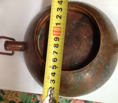 *EXCEPTIONAL****COPPER BOWL seeFab HANDLES -Patenta excellent *GREAT COUNTRY HOME DECOR*L@@KatBuyNow