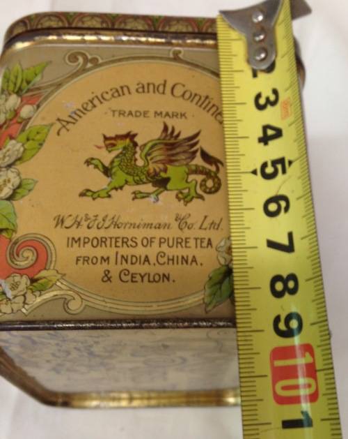 !!!!RARE!!!!!1920 "HORNIMAN'S PURE TEA" Tea Tin *GREAT COUNTRY HOME DECOR*L@@KatMyBUY NOW*NO WAIT