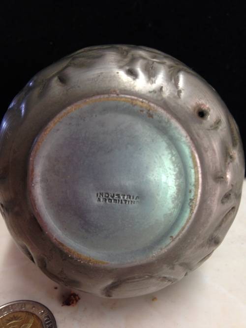 Bombilla tea 1 metal straw Strainer Argentina +1 Gourd which has silver tone metal chase work