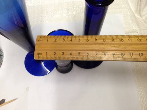 Posy Vase+ Tall Stem Glass+Candle holder Cobolt blue