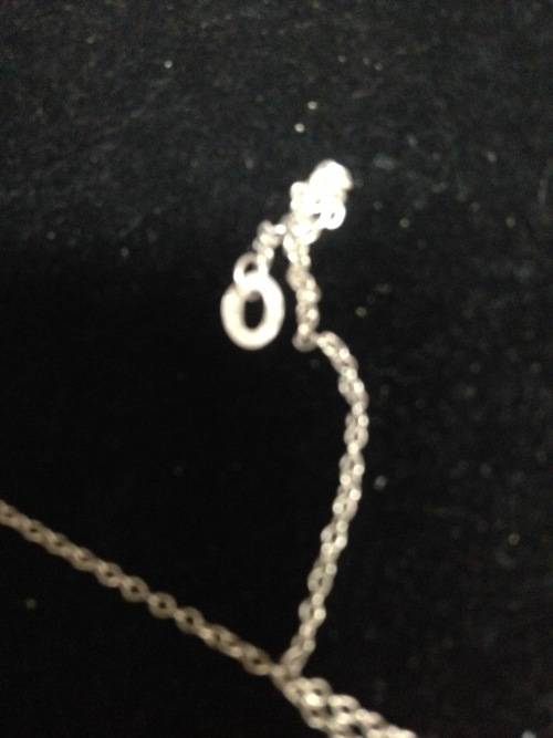 Pendant+chain Stamped 835 theGERMAN Silver mark Watermelon Stone LOOK At My BUY NOW items NO WAITING