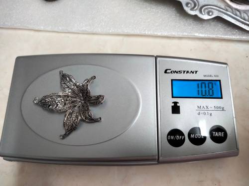BROOCH Vintage MARCASITE Flower