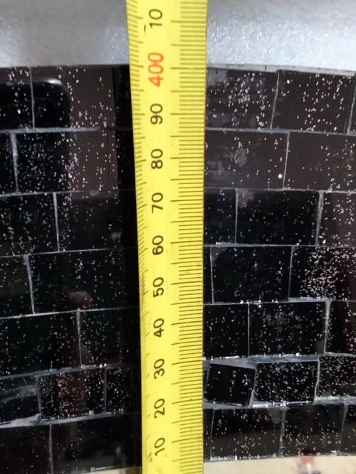 `MIRROR MOSAIC Black Tiles back wire to hang Note