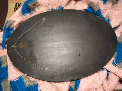 `MIRROR MOSAIC Black Tiles back wire to hang Note