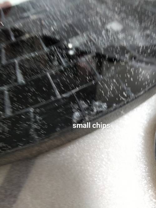 `MIRROR MOSAIC Black Tiles back wire to hang Note