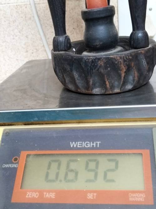 Lantern Candle holder BIG hand carved 692gr finial rope columns