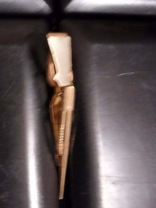 Cufflinks + Tie Clip - Riffle MOP 1 pair FNB tree script 10+1pr Roman Centurion Gold Tone metal