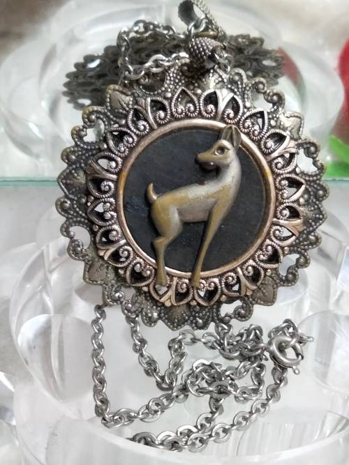 Unusual Pendant Buck  Nilio + filigree + chainLook at My BUY NOW NO WATIING