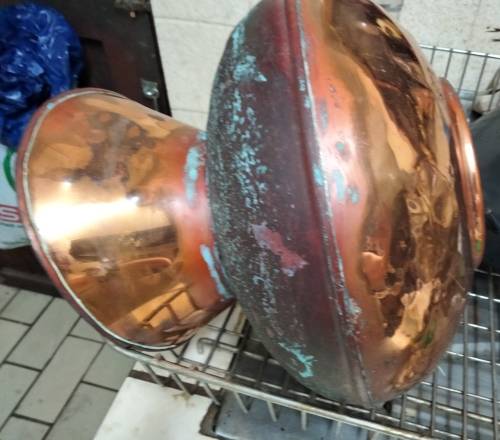 Copper Pitcher No handle distressed Patina - dings No handle Look at my Buy Now listings No Waiting