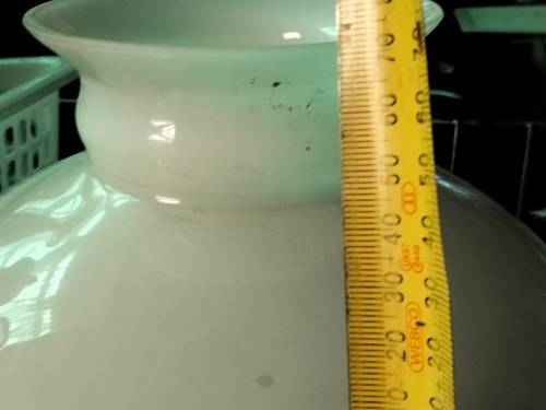 EXCEPTIONAL!!Oil Lampshade Vintage White   LOOK At My BUY NOW LISTINGS NO WAITING
