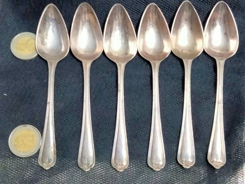 6 Fruit Spoons A1 Plated English LOOK At My BUY NOW LISTINGS NO WAITING