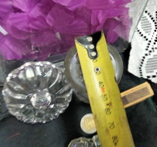 PERFUME bottle1 Clear impressed thumbies+I Cut Crystal Ring Holder Trinket bowl