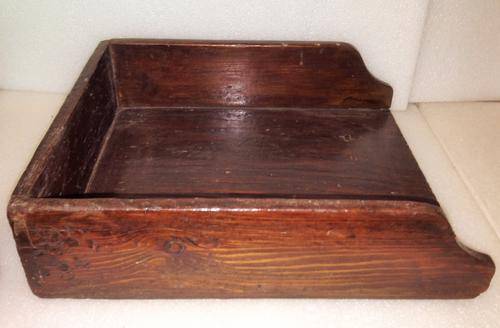 Vintage wood  filing tray