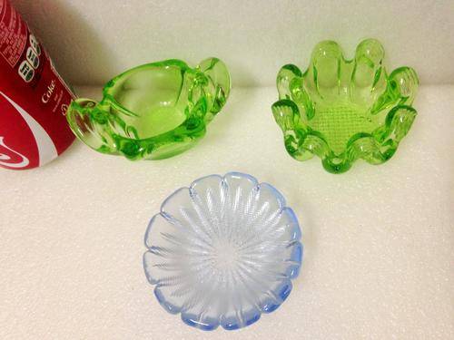 3 small  MURANO-decorative glass Pin Trays-all for one bid
