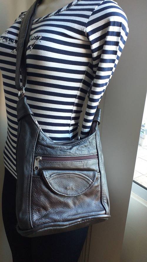 Genuine Leather Handbag with multiple compartments
