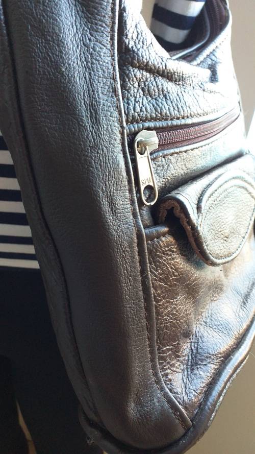 Genuine Leather Handbag with multiple compartments
