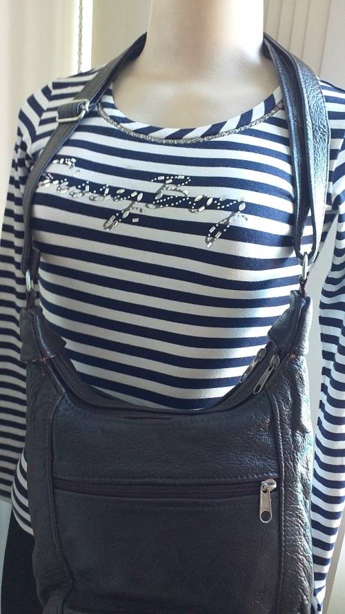 Genuine Leather Handbag with multiple compartments
