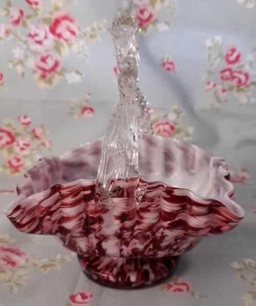PINK GLASS BASKET