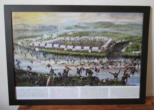 Africana Historical Portrait of The Battle of Blood River in Afrikaans