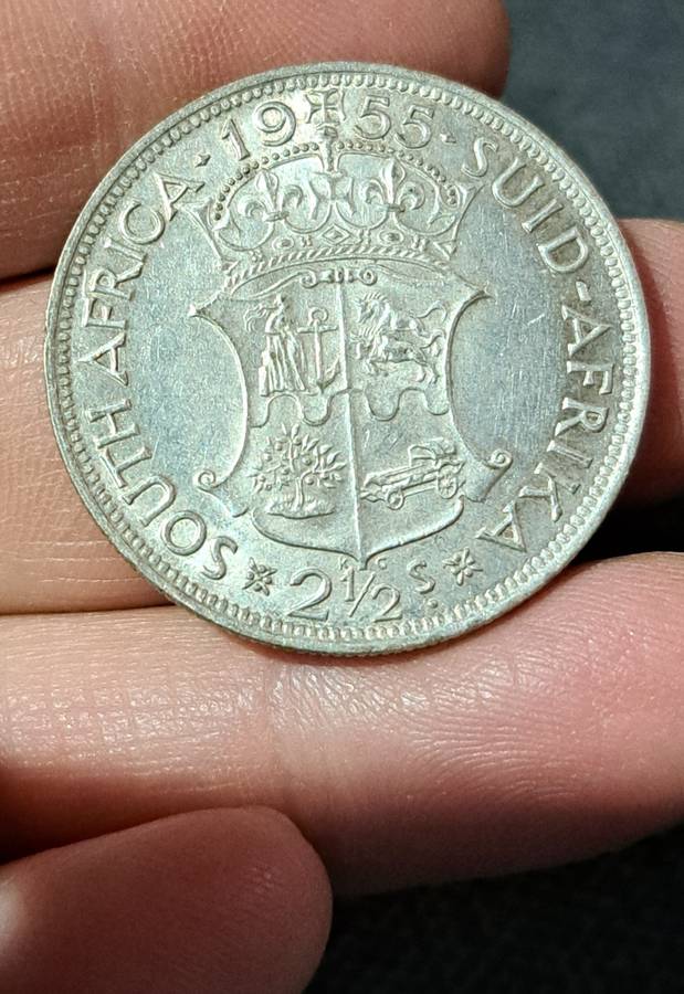1955 Union Silver 2 1/2 Shillings