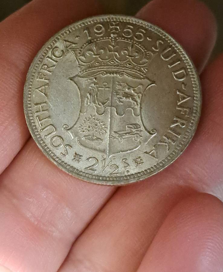 1955 Union Silver 2 1/2 Shillings
