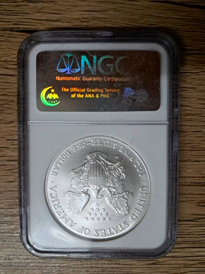 2007 SILVER EAGLE 1 oz fine silver 1$