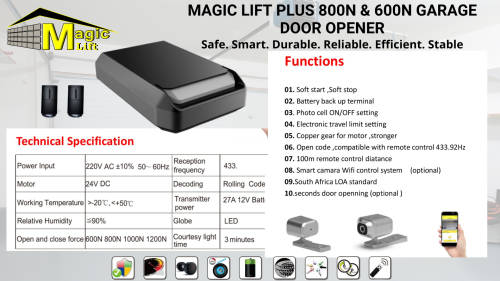 New Garage Motor MAGIC DOORS 800N