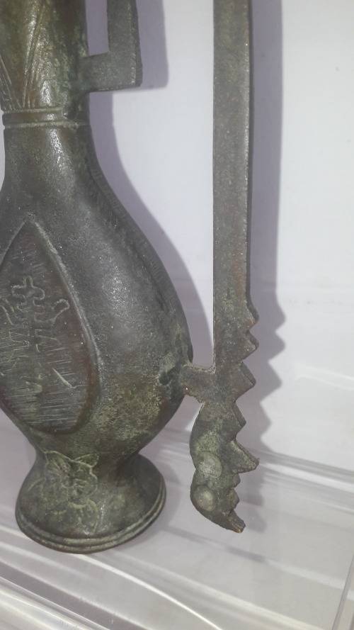 Antique Tibetan Buddhist oil pot kettle shape 19th Century