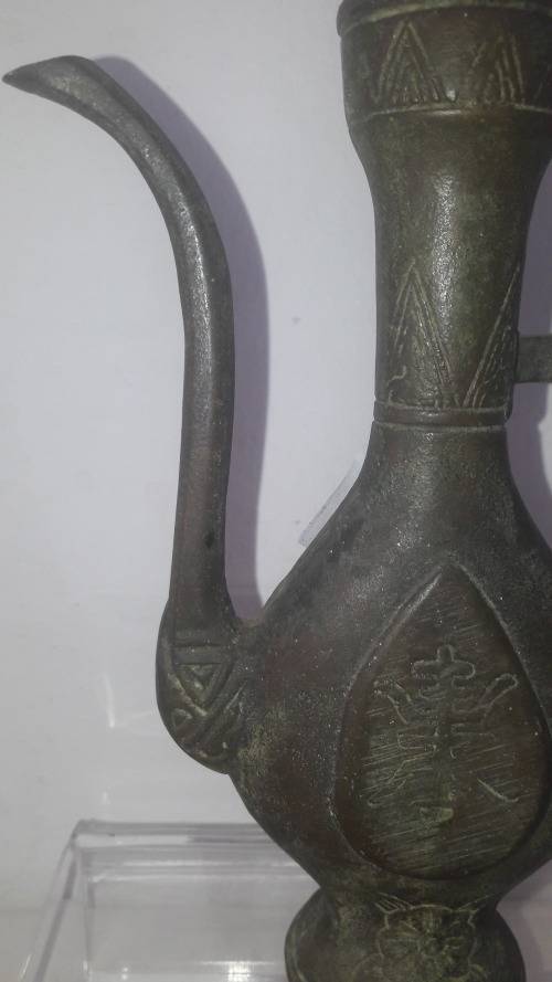 Antique Tibetan Buddhist oil pot kettle shape 19th Century