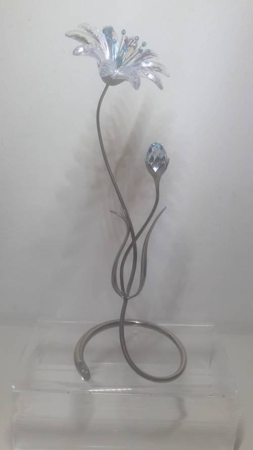 Swarovski Austria Crystal flower and bud ornament 20th Century