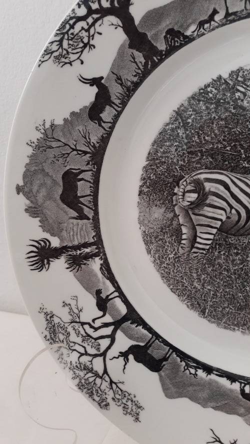 Rare 1940's Wedgwood Kruger Park  large commemorative wall plate -Zebra