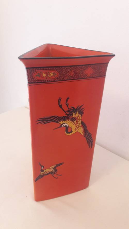 Large Art Deco Shelley geometric vase in Japonisme style circa 1920's