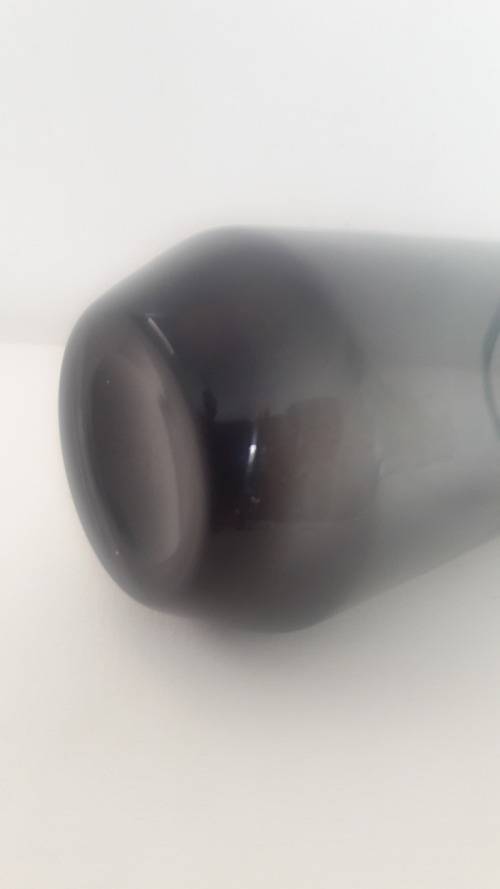 Scandinavian style hand blown studio glass vase in smoky grey circa 1960's