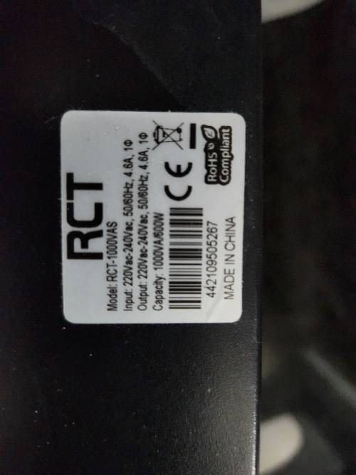 RCT 1000VA 600W Line Interactive UPS