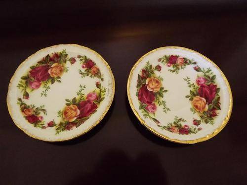 TWO ROYAL ALBERT 'OLD COUNTRY ROSES' BUTTER DISHES - PERFECT CONDITION. BEAUTIFUL FOR ALL COLLECTORS