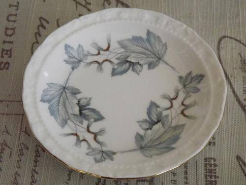 ROYAL ALBERT 'SILVER MAPLE ' DESIGN COASTER ,  BUTTER DISH  OR MILK  JUG  HOLDER. BEAUTIFUL !!!