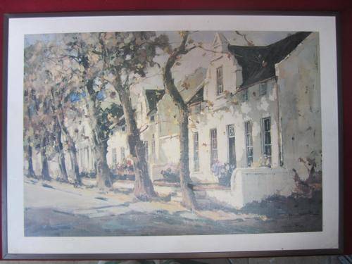 Stunning Framed Reproduction of Gian Pierro Garizio's DORP STREET STELLENBOSCH!