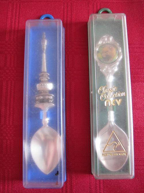 Two Delightful AUSTRALIAN MADE Souvenir Teaspoons in Original Cases!