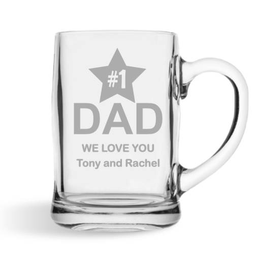 #1 DAD - PERSONALIZED BEER MUG