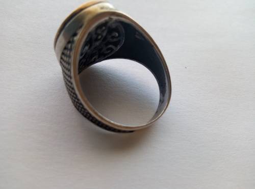 COOL MEN`S SILVER 925 ENGRAVED RING SIZE 12